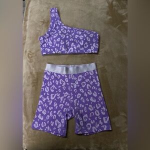 All in Motion Lavender Leopard Print Activewear Set